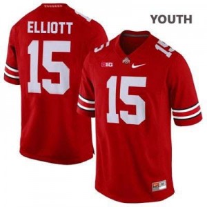 Nike Ezekiel Elliott Ohio State Buckeyes No.15 - Scarlet - Youth Football Jersey