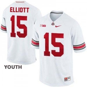 Nike Ezekiel Elliott Ohio State Buckeyes No.15 - White - Youth Football Jersey