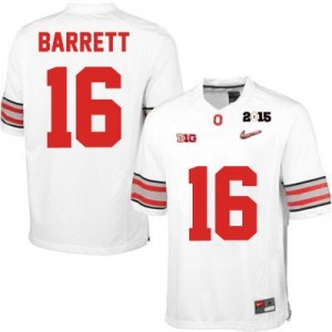 Nike J.T. Barrett OSU No.16 Diamond Quest 2015 Patch College - White Football Jersey