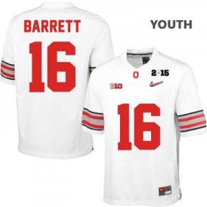 Nike J.T. Barrett OSU No.16 Diamond Quest 2015 Patch College - White - Youth Football Jersey