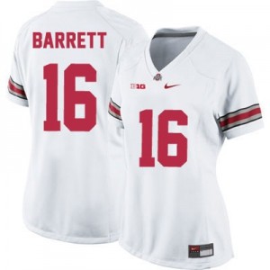 Nike J.T. Barrett Ohio State Buckeyes No.16 Women's - White Football Jersey