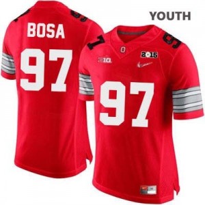 Nike Joey Bosa OSU No.97 Diamond Quest 2015 Patch College - Scarlet - Youth Football Jersey