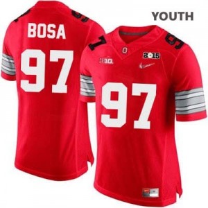 Nike Joey Bosa OSU No.97 Diamond Quest 2015 Patch College - Scarlet - Youth Football Jersey