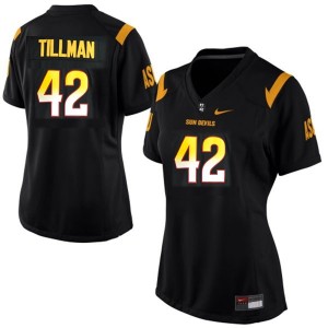 Nike Pat Tillman Arizona State Sun Devils No.42 Women - Black Football Jersey
