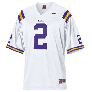 Nike Rueben Randle LSU Tigers No.2 Mesh - White Football Jersey