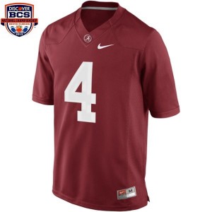 Nike T.J. Yeldon Alabama Crimson Tide No.4 BCS Bowl Patch - Crimson Red Football Jersey