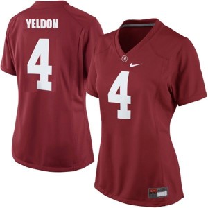 Nike T.J. Yeldon Alabama Crimson Tide No.4 Women - Crimson Red Football Jersey