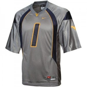 Nike Tavon Austin West Virginia Mountaineers No.1 - Gray Football Jersey