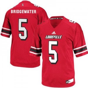 Adidas Teddy Bridgewater Louisville Cardinals No.5 - Red Football Jersey