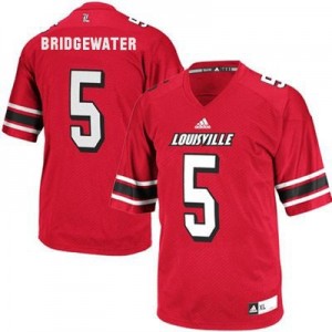 Adidas Teddy Bridgewater Louisville Cardinals No.5 - Red Football Jersey