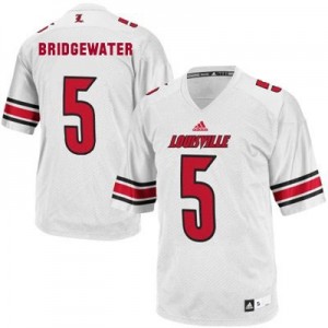Adidas Teddy Bridgewater Louisville Cardinals No.5 - White Football Jersey