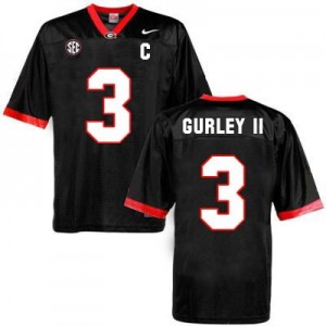 Nike Todd Gurley Georgia Bulldogs No.3 C Patch - Black Football Jersey