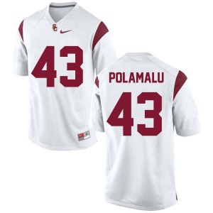 Nike Troy Polamalu USC Trojans No.43 Youth - White Football Jersey