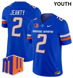 Nike Ashton Jeanty Boise State Broncos No.2 - Royal Youth(Kids) Football Jersey