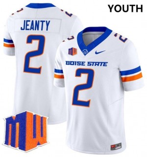 Nike Ashton Jeanty Boise State Broncos No.2 - White Youth(Kids) Football Jersey