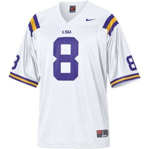 Nike Zach Mettenberger LSU Tigers No.8 Mesh - White Football Jersey