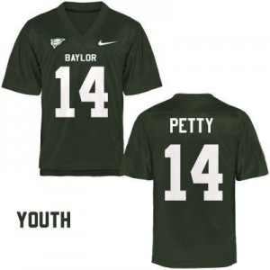 Nike Bryce Petty Baylor Bears No.14 Youth - Green Football Jersey