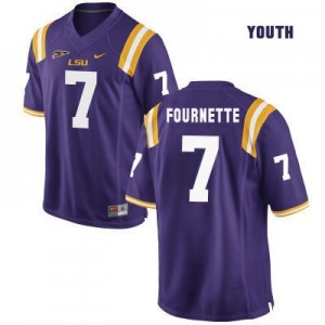 Nike Leonard Fournette LSU Tigers No.7 Youth - Purple Football Jersey