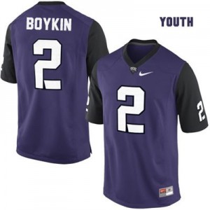 Nike Trevone Boykin No.2 TCU Horned Frogs Purple - Youth Size Football Jersey