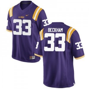 Nike Odell Beckham LSU Tigers No.33 Mesh - Purple Football Jersey