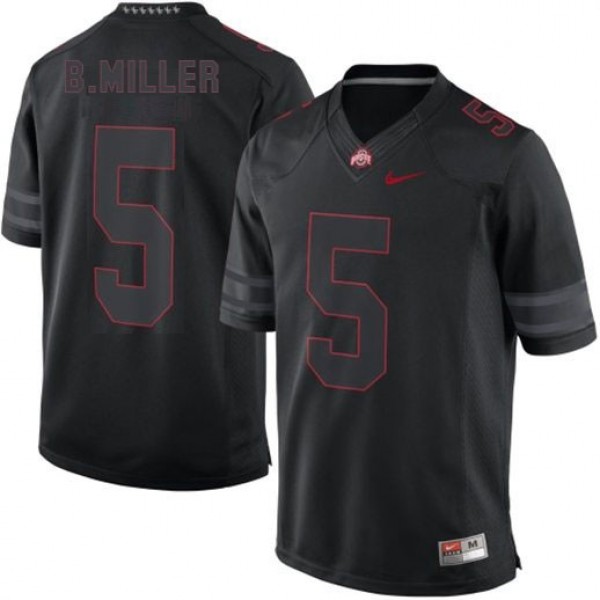 Nike Braxton Miller Ohio State Buckeyes No.5 Lights Out Black Football Jersey