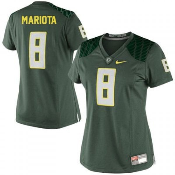 Nike Marcus Mariota Oregon Ducks No.8 Women Green Football Jersey