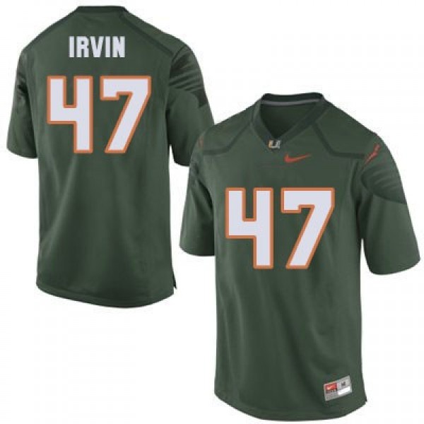 Nike Michael Irvin Miami Hurricanes No.47 Youth Green Football Jersey