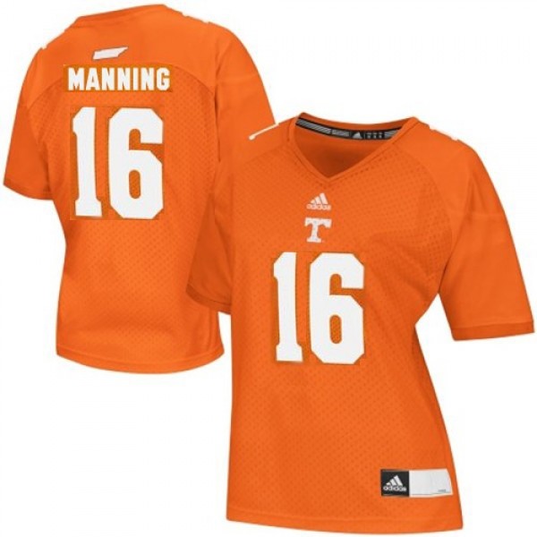 Adidas Peyton Manning Tennessee Volunteers No.16 Women Orange Football Jersey