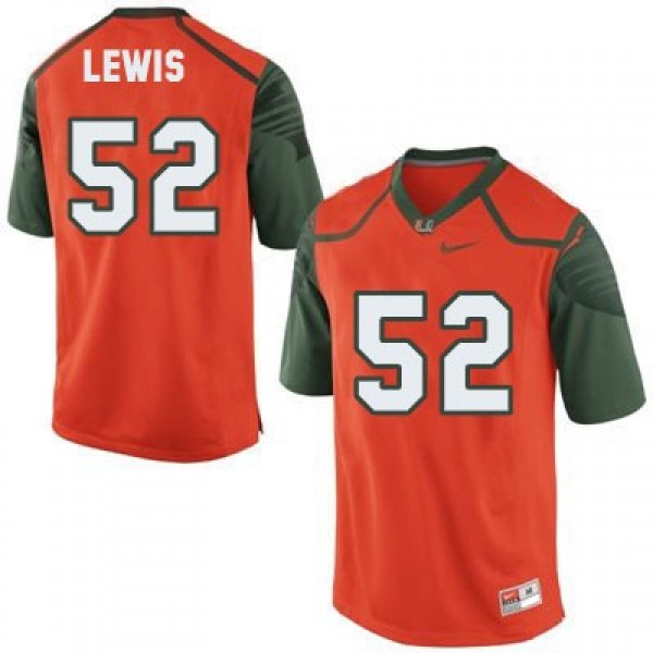 Nike Ray Lewis Miami Hurricanes No.52 Youth Orange Football Jersey