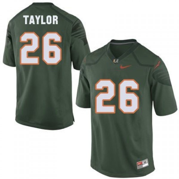 Nike Sean Taylor Miami Hurricanes No.26 Youth Green Football Jersey