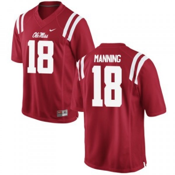 Nike Archie Manning Ole Miss Rebels No.18 Red Football Jersey